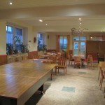 Der Billardtisch im Aufenthaltsraum